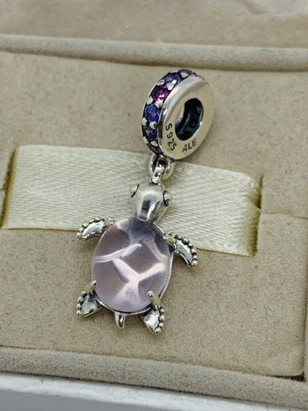 ✨🔥Pandora Murano Glass Pink Sea Turtle Dangle Charm